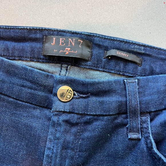 Jen7 by 7 For All Mankind Size 12x29 Dark Wash Skinny Jeans - Picture 3 of 7